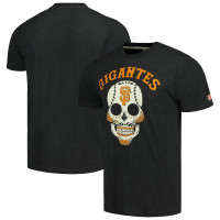 Adult Men's San Francisco Giants Homage Gigantes Hyper Local Tri-Blend baseball T-shirt - Charcoal