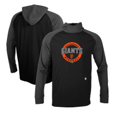 Adult Men's San Francisco Giants Levelwear Uproar Farm Team Pullover baseball Hoodie - Black/Charcoal