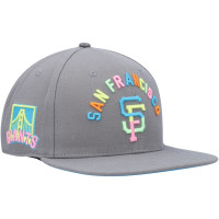 Adult Men's San Francisco Giants Pro Standard Washed Neon Snapback Hat - Gray Adult Men's San Francisco Giants Pro Standard Washed Neon Snapback Hat - Gray