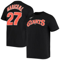 Adult Men's Juan Marichal San Francisco Giants Name & Number baseball T-shirt - Black