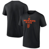 Adult Men's Men's Black San Francisco Giants Ready to Play Willie Mays Plaza baseball T-shirt