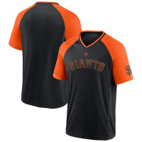 Adult Men's Men's Black/Orange San Francisco Giants City Rep Closer Raglan V-Neck baseball T-shirt