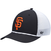 Adult Men's San Francisco Giants '47 Burden Trucker Snapback Hat - Black/White