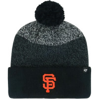 Adult Men's San Francisco Giants '47 Darkfreeze Cuffed Knit Hat with Pom - Black