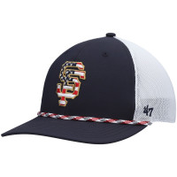 Adult Men's San Francisco Giants '47 Flag Fill Trucker Snapback Hat - Navy/White