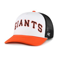 Adult Men's San Francisco Giants '47 Foam Front Script Trucker Snapback Hat - White