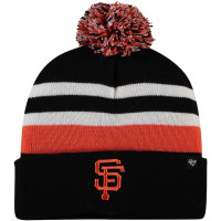 Adult Men's San Francisco Giants '47 State Line Cuffed Knit Hat with Pom - Black