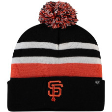 Adult Men's San Francisco Giants '47 State Line Cuffed Knit Hat with Pom - Black