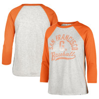 Women's San Francisco Giants '47 City Connect Retro Daze Ava Raglan 3/4-Sleeve baseball T-shirt - Gray