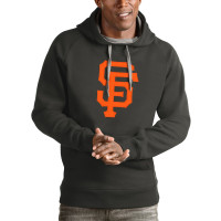 Adult Men's San Francisco Giants Antigua Victory Pullover Team Logo baseball Hoodie - Charcoal