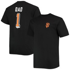 Adult Men's San Francisco Giants Big & Tall Father's Day #1 Dad baseball T-shirt - Black