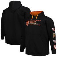 Adult Men's San Francisco Giants Big & Tall Fleece Pullover baseball Hoodie - Black