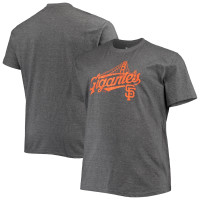 Adult Men's San Francisco Giants Big & Tall Hometown Collection Gigantes baseball T-shirt - Heathered Charcoal
