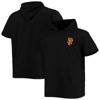 Adult Men's San Francisco Giants Big & Tall Jersey Short Sleeve Pullover baseball Hoodie baseball T-shirt - Black