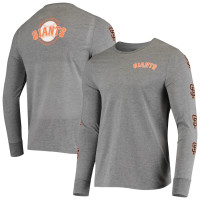 Adult Men's San Francisco Giants Express Multi-Hit Long Sleeve baseball T-shirt - Heathered Gray