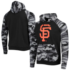 Adult Men's San Francisco Giants FOCO Camo Raglan Pullover baseball Hoodie - Black