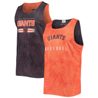 Adult Men's San Francisco Giants FOCO Floral Reversible Mesh Tank Top - Orange/Black Adult Men's San Francisco Giants FOCO Floral Reversible Mesh Tank Top - Orange/Black