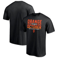 Adult Men's San Francisco Giants 2021 Postseason Orange October baseball T-shirt - Black