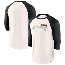 Adult Men's San Francisco Giants Backdoor Slider Raglan 3/4-Sleeve baseball T-shirt - White/Black