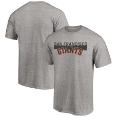 Adult Men's San Francisco Giants Big & Tall City Stripe Wordmark baseball T-shirt - Heathered Gray