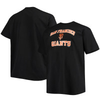Adult Men's San Francisco Giants Big & Tall Heart baseball T-shirt - Black