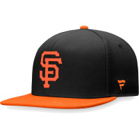 Adult Men's San Francisco Giants Big Logo Two-Tone Snapback Hat - Black/Orange