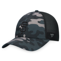 Adult Men's San Francisco Giants Camo Trucker Adjustable Hat - Black Adult Men's San Francisco Giants Camo Trucker Adjustable Hat - Black