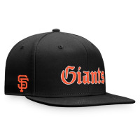 Adult Men's San Francisco Giants Gothic Script Fitted Hat - Black Adult Men's San Francisco Giants Gothic Script Fitted Hat - Black