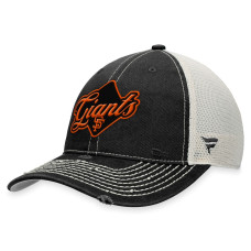 Adult Men's San Francisco Giants Heritage Trucker Snapback Hat - Black