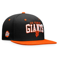 Adult Men's San Francisco Giants Iconic Lock Up Snapback Hat - Black/Orange