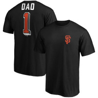 Adult Men's San Francisco Giants Number One Dad Team baseball T-shirt - Black