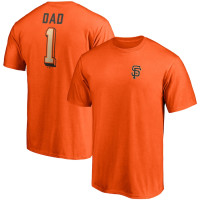 Adult Men's San Francisco Giants Number One Dad Team baseball T-shirt - Orange