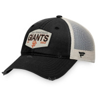Adult Men's San Francisco Giants Patch Trucker Adjustable Hat - Black