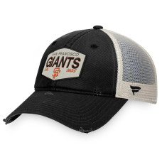 Adult Men's San Francisco Giants Patch Trucker Adjustable Hat - Black Adult Men's San Francisco Giants Patch Trucker Adjustable Hat - Black