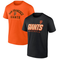 Adult Men's San Francisco Giants Player Pack baseball T-shirt Combo Set - Black/Orange