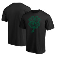 Adult Men's San Francisco Giants St. Patrick's Day Celtic Charm baseball T-shirt - Black