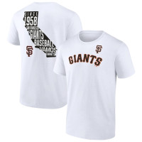 Adult Men's San Francisco Giants Team Hot Shot baseball T-shirt - White Adult Men's San Francisco Giants Team Hot Shot baseball T-shirt - White