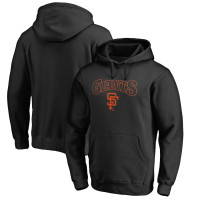 Adult Men's San Francisco Giants Vintage Cooperstown Collection Wahconah Fitted Pullover baseball Hoodie - Black