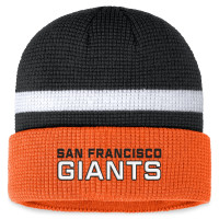Adult Men's San Francisco Giants Waffle Cuffed Knit Hat - Black Adult Men's San Francisco Giants Waffle Cuffed Knit Hat - Black