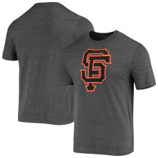 Adult Men's San Francisco Giants Weathered Official Logo Tri-Blend baseball T-shirt - Charcoal