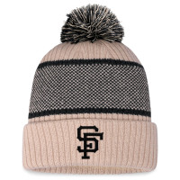Women's San Francisco Giants Cuffed Knit Hat with Pom - Natural/Black
