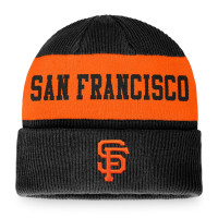Adult Men's San Francisco Giants Wordmark Cuffed Knit Hat - Black/Orange Adult Men's San Francisco Giants Wordmark Cuffed Knit Hat - Black/Orange