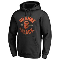 Adult Men's San Francisco Giants Hometown Collection Orange & Black Pullover baseball Hoodie - Black