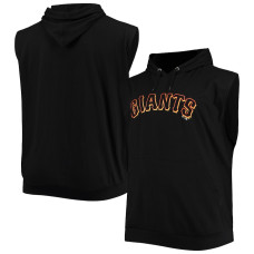 Adult Men's San Francisco Giants Jersey Muscle Sleeveless Pullover baseball Hoodie - Black