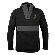 Adult Men's San Francisco Giants Levelwear Logo Ruckus Quarter-Zip baseball Hoodie - Black