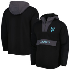 Adult Men's San Francisco Giants Levelwear Ruckus Quarter-Zip baseball Hoodie - Black