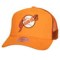 Adult Men's San Francisco Giants Mitchell & Ness Curveball Trucker Snapback Hat - Orange Adult Men's San Francisco Giants Mitchell & Ness Curveball Trucker Snapback Hat - Orange