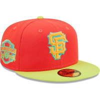 Adult Men's San Francisco Giants New Era Lava Highlighter Combo 59FIFTY Fitted Hat - Red/Neon Green