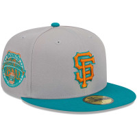 Adult Men's San Francisco Giants New Era 59FIFTY Fitted Hat - Gray/Teal