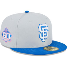 Adult Men's San Francisco Giants New Era Dolphin 59FIFTY Fitted Hat - Gray/Blue